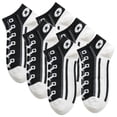 thumbnail image 1 of Calcetas Converse VersSockBlack 3Pares Negro 5-9.5US Converse Calcetines Tubo Corto Poliéster., 1 of 2