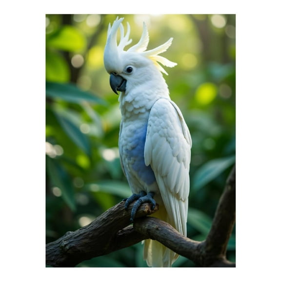 Diamond Art Kit for Adults, White Cockatoo In Lush Foliage Diamond Painting for Adults Beginners, 5D DIY Diamond Art Painting Kits, Colorful Diamond Painting Craft for Home Decor 12x16