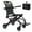 Black-13lbs, variant on Cixusio 13lb Ultra-Light Transport Wheelchair, Folding Portable Wheelchair with Flip-up Armrest,Travel Chair for Elderly Aircraft Travel, Wheelchairs for Adults with Wheelchair Bag