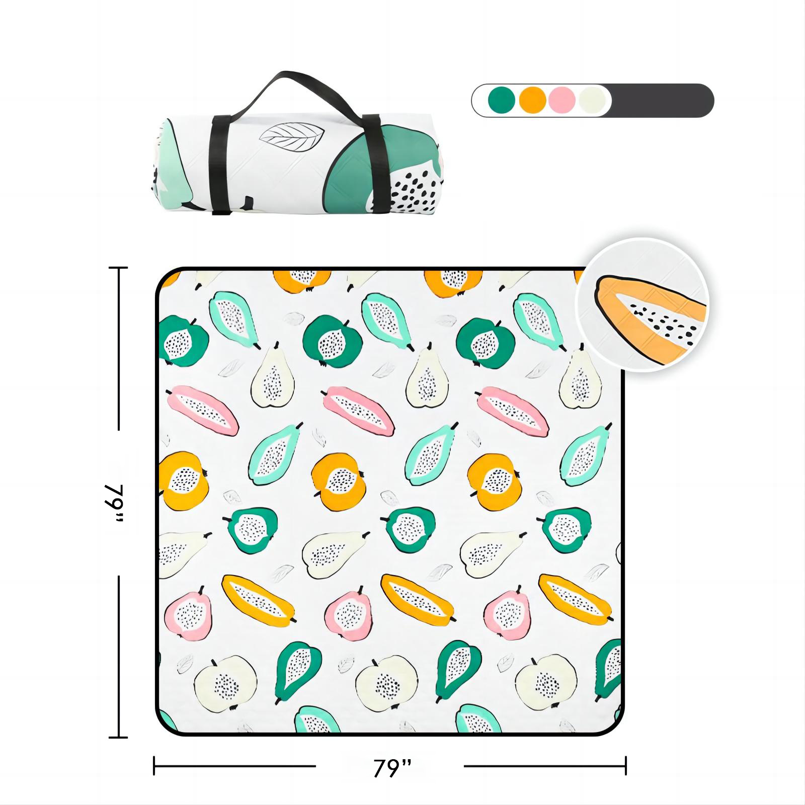 Waterproof Foldable Picnic Blanket, Beach Mat, 210D Oxford Cloth Picnic