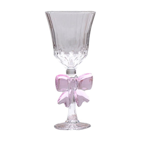 Ybomd,French Crystal Glass Banquet Wine Goblet with Bow Design – Elegant Champagne Cup for Celebrations and Special Occasions