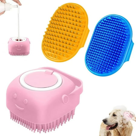 3PCS Dog Bath Brush | Dog Shampoo brush | Dog Scrubber for Bath | Pet-Dog Bath Massage Brush Scrubber - Style 3