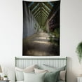 thumbnail image 4 of Rustic Tapestry, Industrial Interior Greenhouse Agriculture and Plants Nature in Urban Areas Print, Wall Hanging for Bedroom Living Room Dorm Decor, 40W X 60L Inches, Grey Green, by Ambesonne, 4 of 5