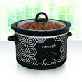 thumbnail image 2 of Crock-Pot 4.5 Quart Round Portable Slow Cooker and Food Warmer, Black & White Pattern (SCR450-HX), 2 of 2