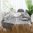 thumbnail image 3 of Yayeee Tablecloths 60" x 120" Rectangle Wrinkle Resistant Party Table Cover, White Streets, 3 of 8