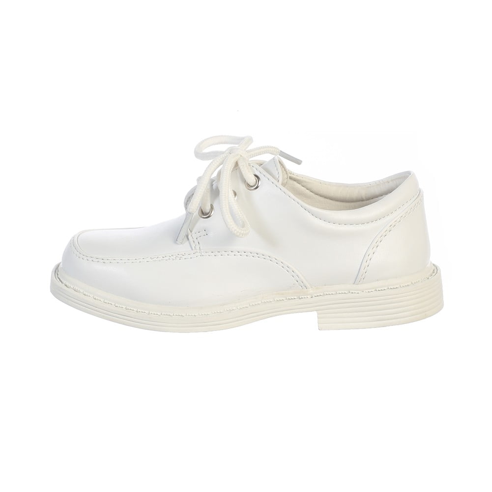 Little Boys White Lace Up Matte Special 