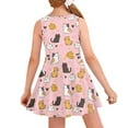 thumbnail image 2 of Yuyamidu Cat Sleeveless Party Dress for Girls 15-16 Years Old Cute Princess Dresses Home Playwear Fashion Swing Twirl Dresses Kids Girl Casual Crewneck Tank Dress, Pink, 2 of 6