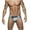 White 1, variant on Mens Low Rise Separate Pouch Airplane Bikini Briefs Underwear
