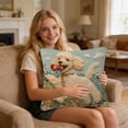 thumbnail image 4 of Tuvgenk Polyester Throw Pillow Covers Embroidered 18x18 In Indoors Pillowcases Soft Dog Multicolor for Couch, 4 of 6