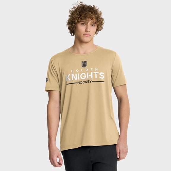 Men's Fanatics Gold Vegas Golden Knights Authentic Pro Rink Tech T-Shirt