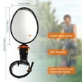 thumbnail image 2 of FUYGRCJ 2PCS Bike Mirror, 360 Degree Adjustable Rotatable Handlebar Mirror, MTB Riding Flat Oval Rearview Mirrors for Bicycle Road Bike, 2 of 7