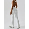 thumbnail image 5 of Liacowi Women Workout Jumpsuit Sleeveless U Neck Backless Hollowed Solid Slim Romper Yoga Jumpsuit, 5 of 7