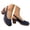 Navy, variant on Heydday Women's High Heel Sandalsï¼Round Toe Hollow Embroidery Slingback Heel Sandals, Adjustable Buckle Platform Cutout Breathable (Black/36)
