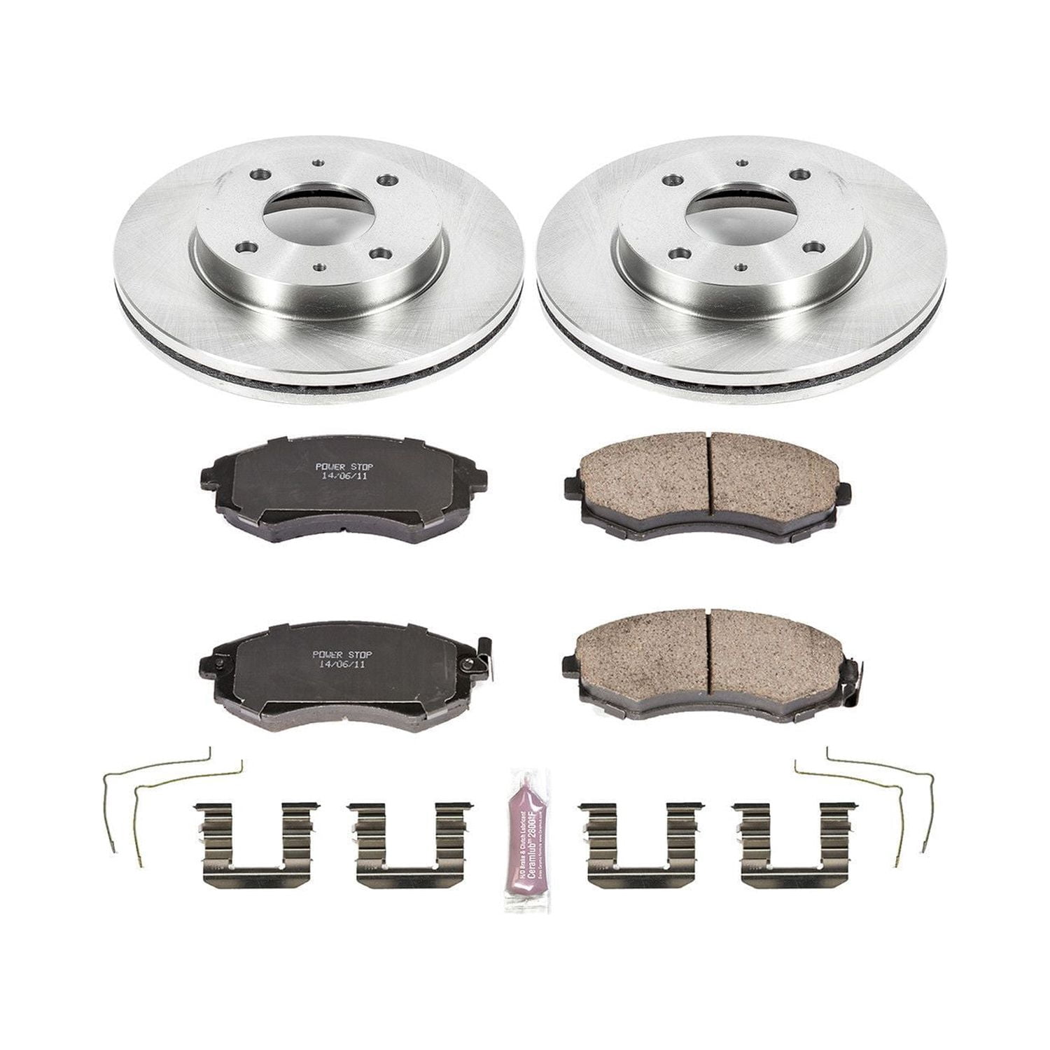 Power Stop Front Stock Replacement Brake Pad and Rotor Kit KOE5372