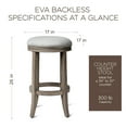 thumbnail image 5 of Open Box Maven Lane Backless Kitchen Swivel Stool, Reclaimed Oak,Counter Height ), 5 of 6