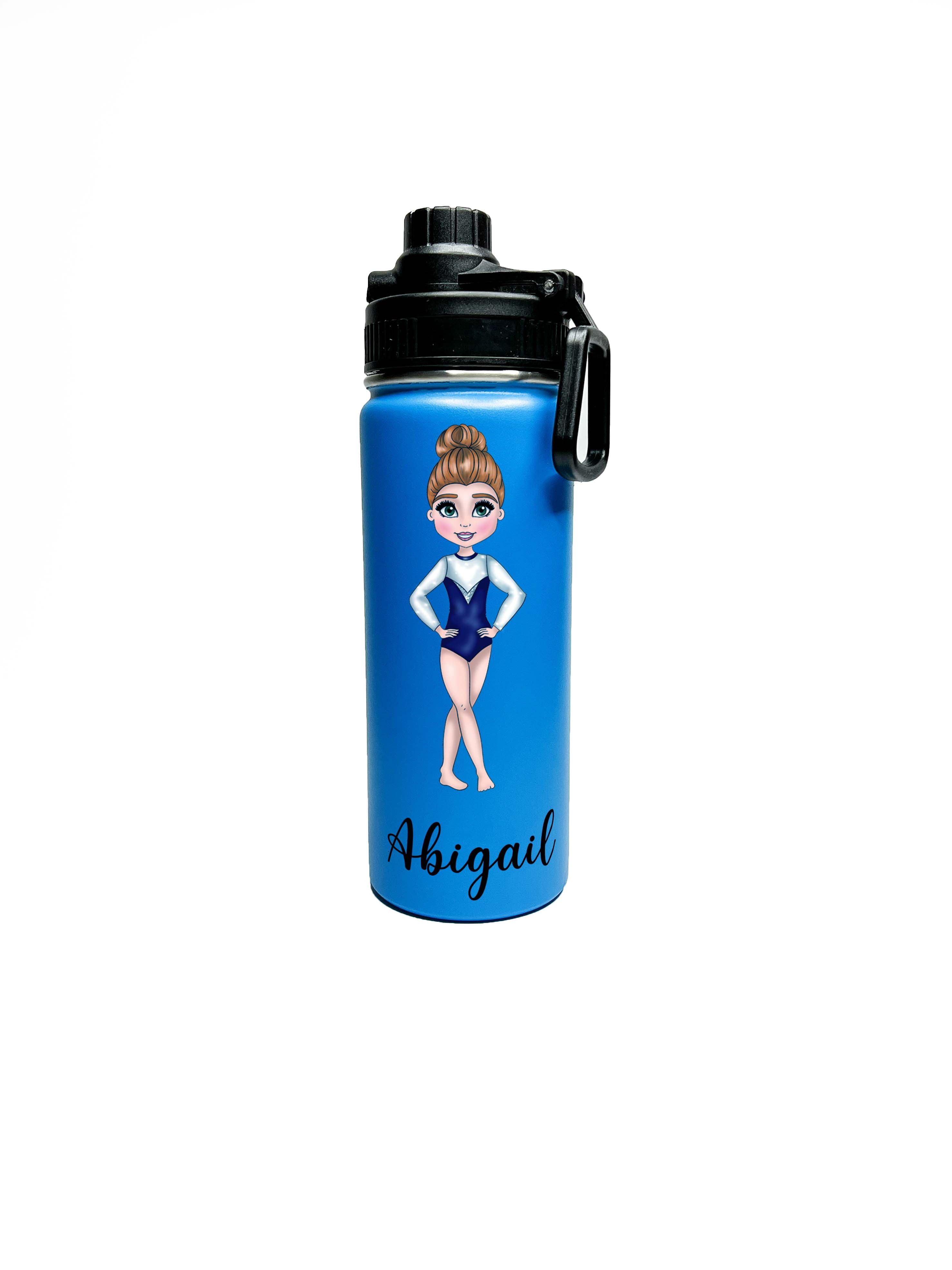 Personalized Insulated Stainless Steel Gymnasts Gymnastics Sports 32oz Water Bottle Custom Print Keeps Cold 24 hrs Classic Thermal Flasks