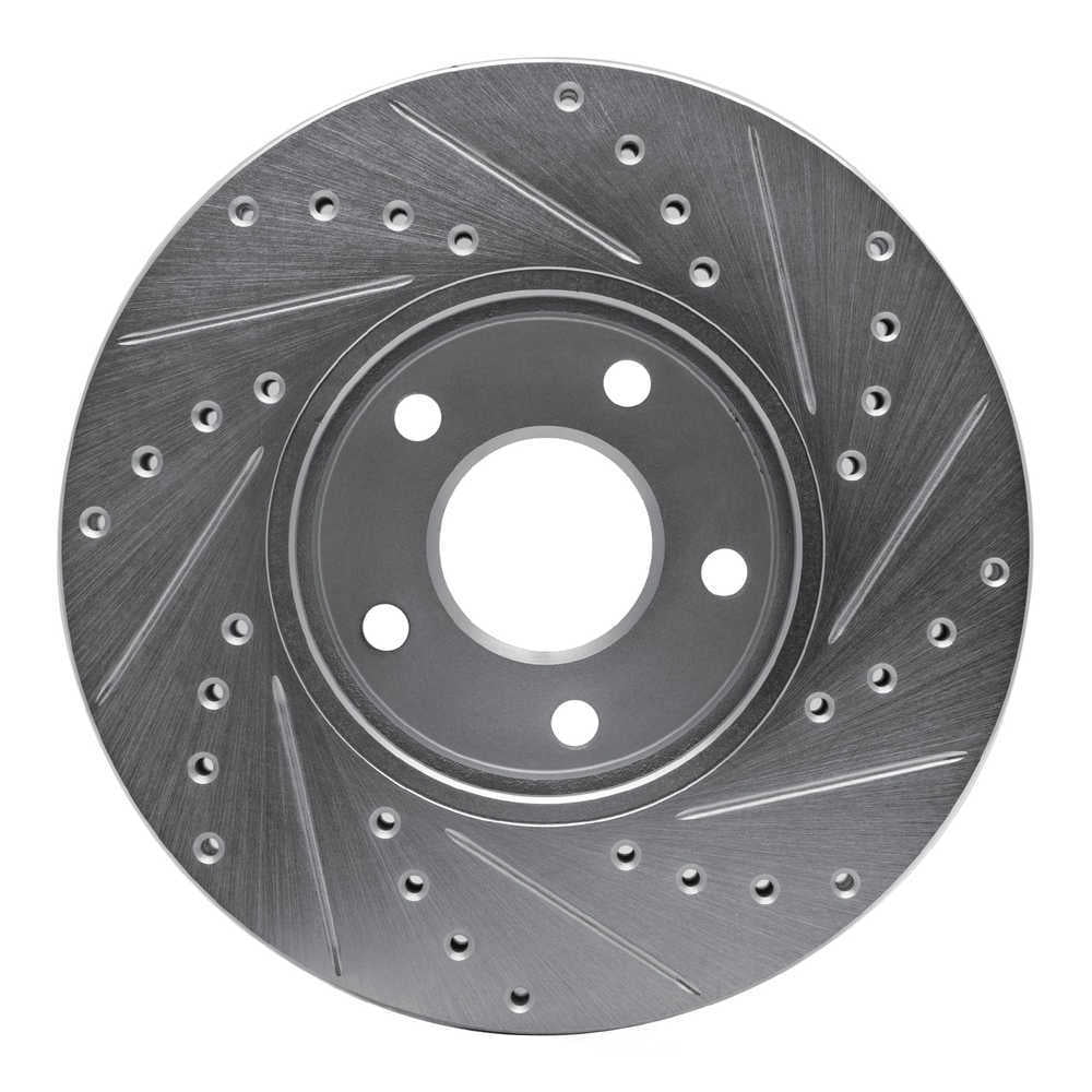 Dynamic Friction Company 631-54217L DFC Brake Rotor - Drilled And Slotted - Silver