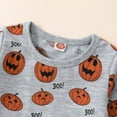 thumbnail image 4 of Mercatoo Toddler Baby Halloween Outfit Boy Girl Pumpkin Sweatshirt Pullover Long Sleeve Shirt and Pants Fall Clothes Set, 4 of 8
