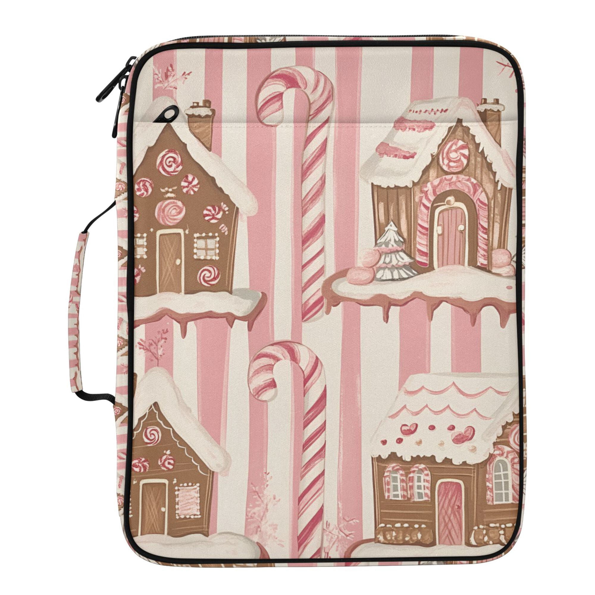 FORMRS Accordion File Folder A4 Size 7-Pocket Expanding Document Organizer Bag with 3 Ring Binder, Pink Candy House