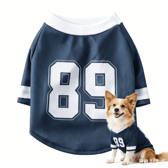Pet Dog Jersey, Summer Cooling Mesh Fabric, Soccer Sportswear, Lightweight Football Casual Clothes for Small Dogs