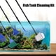 thumbnail image 4 of Kit de limpieza de algas, plantas acuáticas y césped, juego 5 en 1, herramientas para acuario, incluye raspador de algas, rastrillo de arena, cepillo plano/rectangular ajustable y red de pesca., 4 of 6