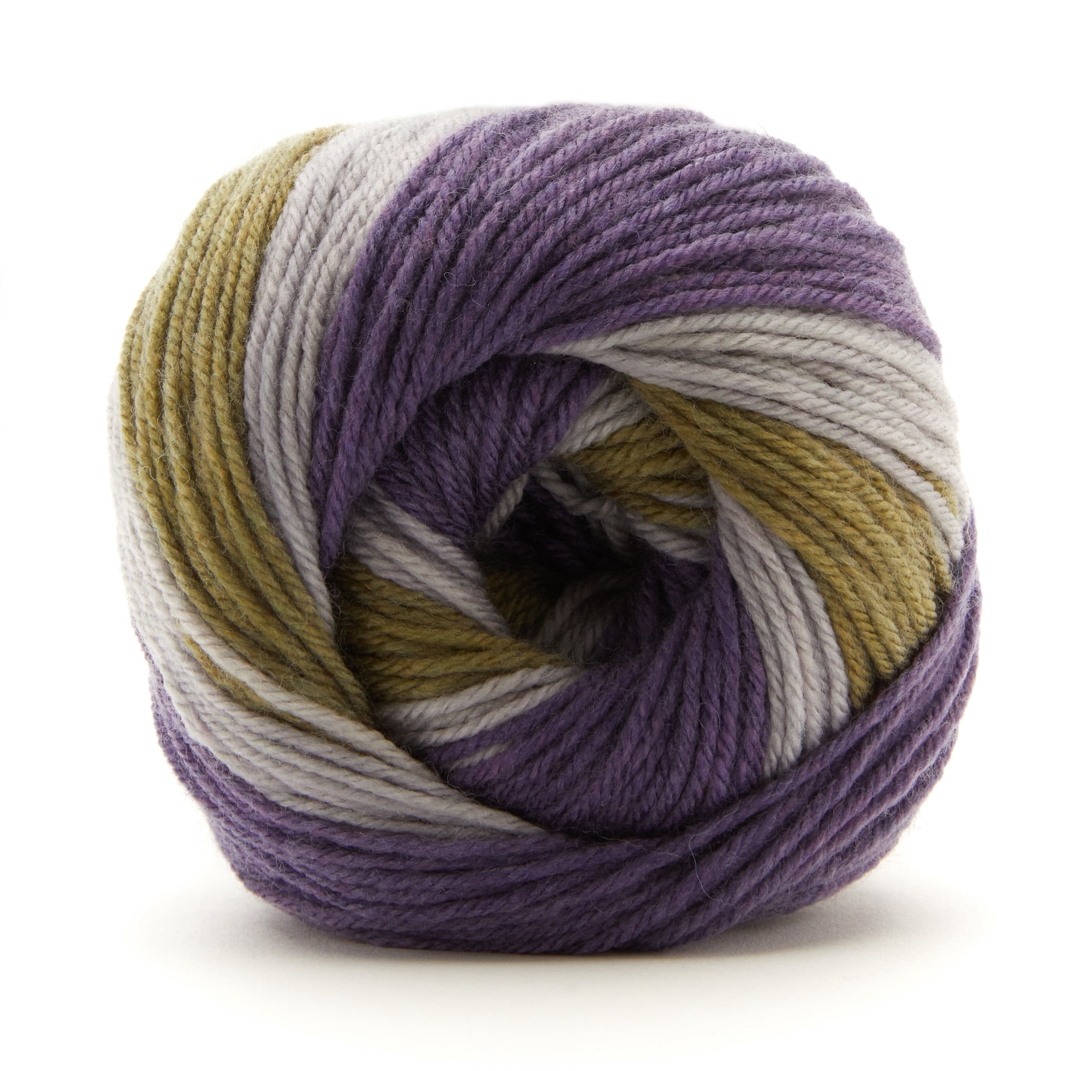 (3 pack) Luxe Merino Yarn by Loops & Threads - Yarn for Knitting - Crochet - Weaving - and Arts & Crafts - Grape - Acrylic Blend - 4.4 oz