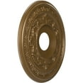 thumbnail image 2 of Ekena Millwork 16"OD x 3 1/2"ID x 1"P Baltimore Thermoformed PVC Ceiling Medallion (Fits Canopies up to 6 1/2"), Metallic Champagne Bronze, 2 of 10