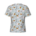 thumbnail image 6 of Vsdgher Carrot Rabbit Print Men's Dry Fit Mesh Athletic Shirts Moisture Wicking Tennis T-Shirt Tops, 6 of 9