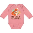 thumbnail image 3 of Inktastic My Cousin Loves Me Fox Boys or Girls Long Sleeve Baby Bodysuit, 3 of 5