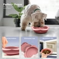 thumbnail image 3 of P.T. Supply Co. Pink Small Flower-Shaped Silicone Pet Bowl with Non-Slip Suction Base, 3 of 7