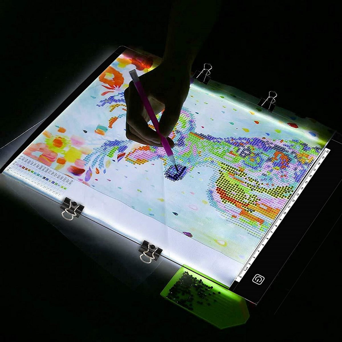 A4 Wireless Battery Powered Light Pad Artcraft Tracing Pad Light Box Dimmable Brightness Rechargeable Light Board for Artists Drawing Sketching Animation Stencilling X-ray Viewing LED Light Box
