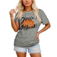 thumbnail image 1 of Daznico T-Shirt à Col Rond à Manches Courtes Imprimé Graphique Grande Taille pour Femmes, Confortable, Décontracté, pour Tous les Jours, 1 of 4
