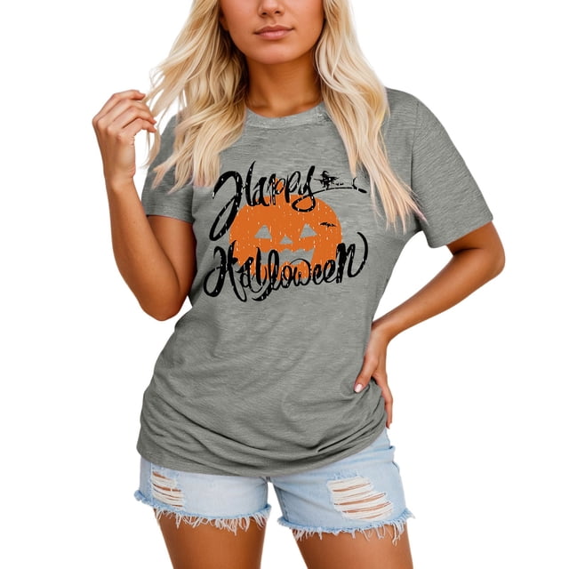Daznico T-Shirt à Col Rond à Manches Courtes Imprimé Graphique Grande Taille pour Femmes, Confortable, Décontracté, pour Tous les Jours