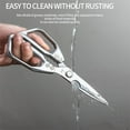 thumbnail image 3 of NOGIS Kitchen Scissors all Purpose - Stainless Steel Kitchen Shear, Sharp Silver Meat Scissors Dishwasher Safe, Heavy Duty Poultry Shears, Cooking Scissor for Food, Chicken Bones, and Turkey, 3 of 7