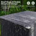 thumbnail image 3 of Outdoor Metal Storage Shed 3.3x5.6ft, Waterproof Trash Can Shed w/Lid & Chain for Garden, Backyard, Patio, Aoxun, 3 of 8