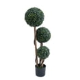 thumbnail image 1 of QinaQin Árbol topiario artificial triple esfera boxwood de 45 pulgadas con maceta, ideal para decoración interior o exterior en jardín o porche, 1 of 6