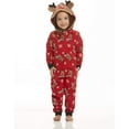 thumbnail image 5 of ZOELNIC Family Matching Christmas Pajamas PJs Sets Jumpsuit Reindeer Xmas Hoodie Zipper Romper Sleepwear Nightwear, 5 of 9