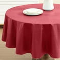 thumbnail image 3 of Home Bargains Plus Scarlet Red Café Hotel 70 inch Round Vinyl Dining Tablecloth with Flannel Backing, 3 of 9