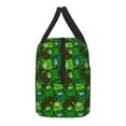 thumbnail image 4 of XMXT Lunch Bag Women, Green Smiling Man Print Large Lunchbox Insulated Lunch Box for Work School, Green, 4 of 9