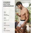 thumbnail image 3 of Mens Underwear ComfortSoft Moisture-Wicking,Breathable Cotton Boxer Briefs för män 6 Pack White, 3 of 4