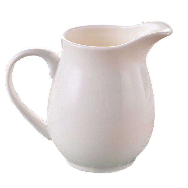 FUYU Ceramic Colorful Creamer with Handle, Coffee Milk Creamer Pitcher 8oz