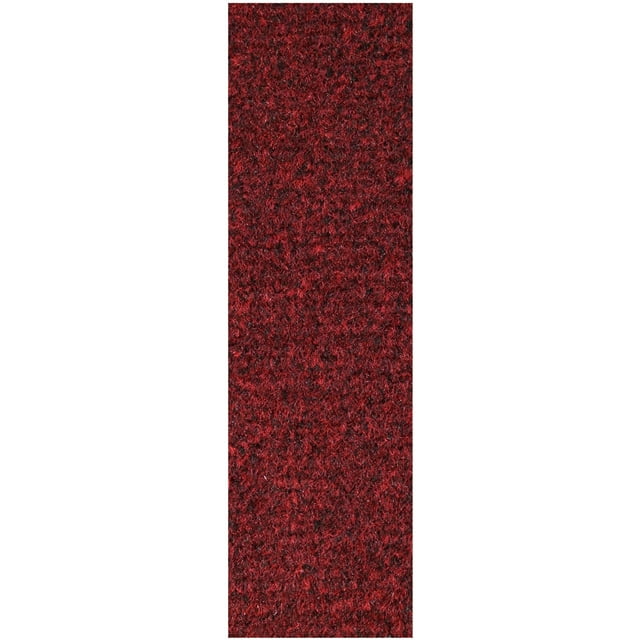 Commercial Indoor/Outdoor Red Custom Size Runner 2' x 4' - Area Rug with Rubber Marine Backing for Patio, Porch, Deck, Boat, Basement or Garage with Premium Bound Polyester Edges
