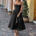 thumbnail image 2 of Women Sleeveless Sling Long Dress Summer Solid Color Backless A Line Bandage Dress, 2 of 6