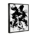 thumbnail image 3 of Contemporary Black Ink Strokes Abstract Graphic Art Jet Black Framed Art Print Wall Art, 3 of 6