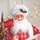 thumbnail image 4 of Cocina roja Navidad de pie Papá Noel estatuilla de Navidad muñeco de peluche de Papá Noel Papá Noel de pie, 4 of 4