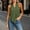 Army Green, variant on Liuinsasek Womens V-Neck Sleeveless Tank Top Halter Neck Irregular Pointed Hem Loose Solid Color Casual Tops for Everyday and Travel Outfits