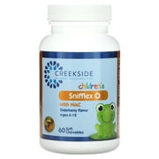 Creekside Natural Therapeutics Snifflex Plus, Cold & Allergy Chewable for Children Ages 6-12, Elderberry Flavor, 60 Count