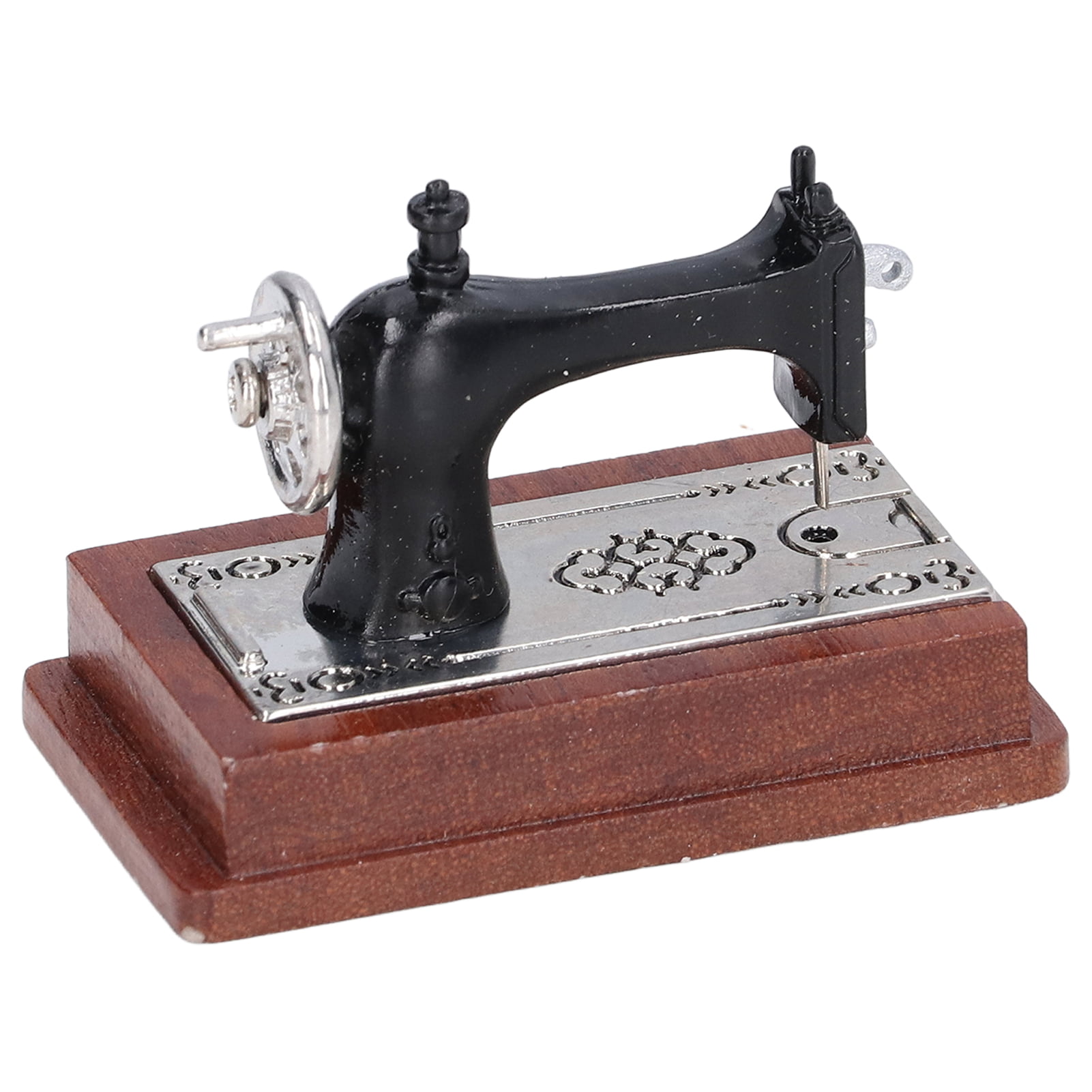 12 Miniature Dollhouse Scene Model Accessories Vintage Sewing Machine Simulation Sewing Box for 1 Pack of 2 1：6 Scale 