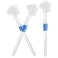 thumbnail image 1 of 3pcs Transparent Denture Brush False Teeth Cleaning Brush Double-sided Toothbrush Artificial Teeth Cleaning Tool, 1 of 4