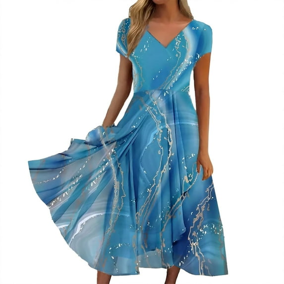 adviicd Navy Blue Dress For Women Women's Gorgeous Work Pencil Dress Cap Sleeve Bodycon Dress Sky Blue XXL